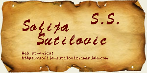 Sofija Šutilović vizit kartica